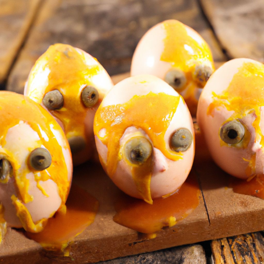 Ovos cozidos de Halloween