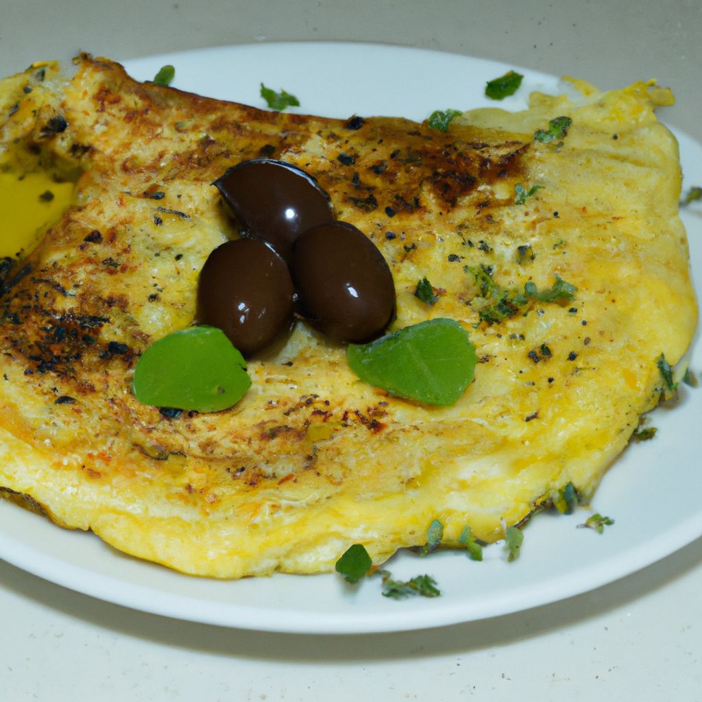 Receita de Omelete de bacalhau e azeitonas