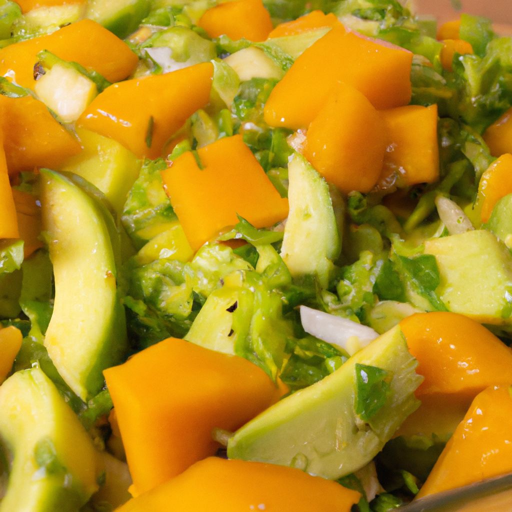 Receita de Salada de abacate com laranja e manga