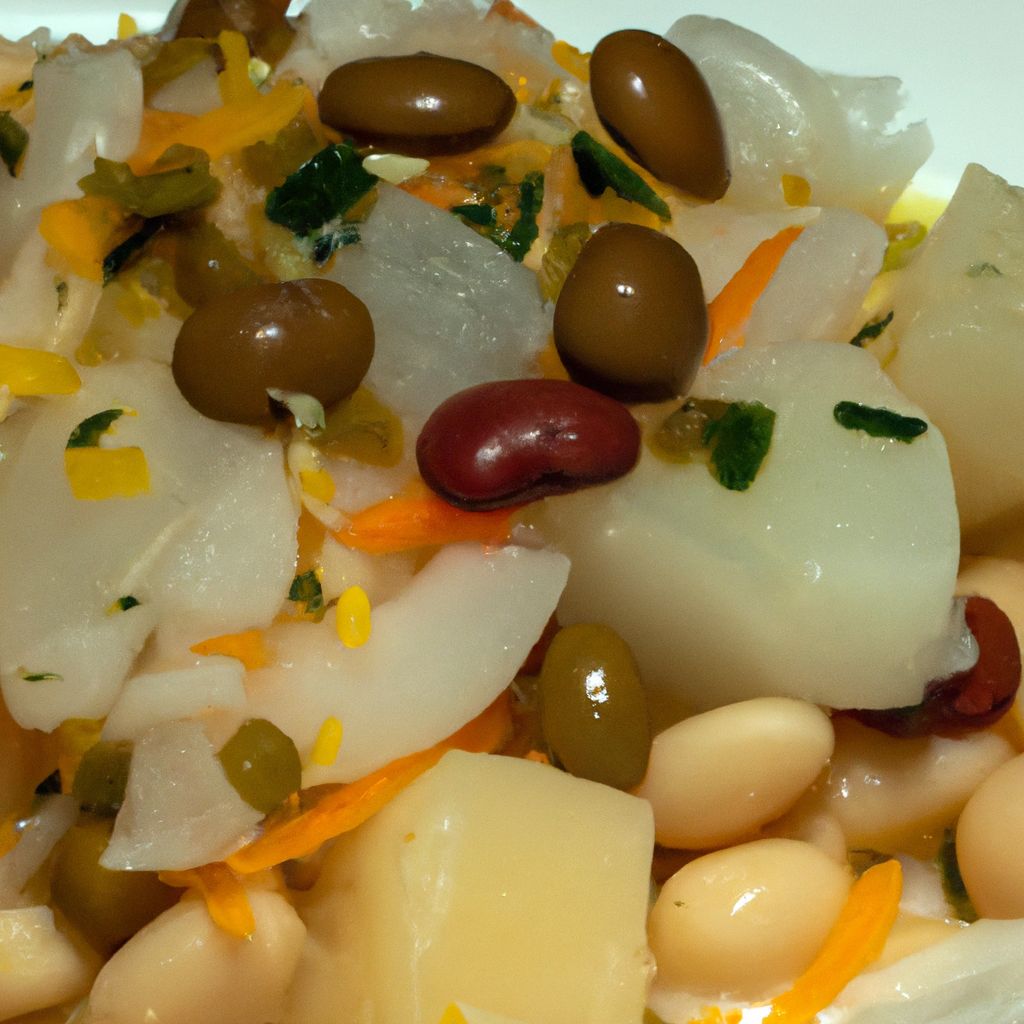 Receita de Salada de Bacalhau com Feijão-Jalo