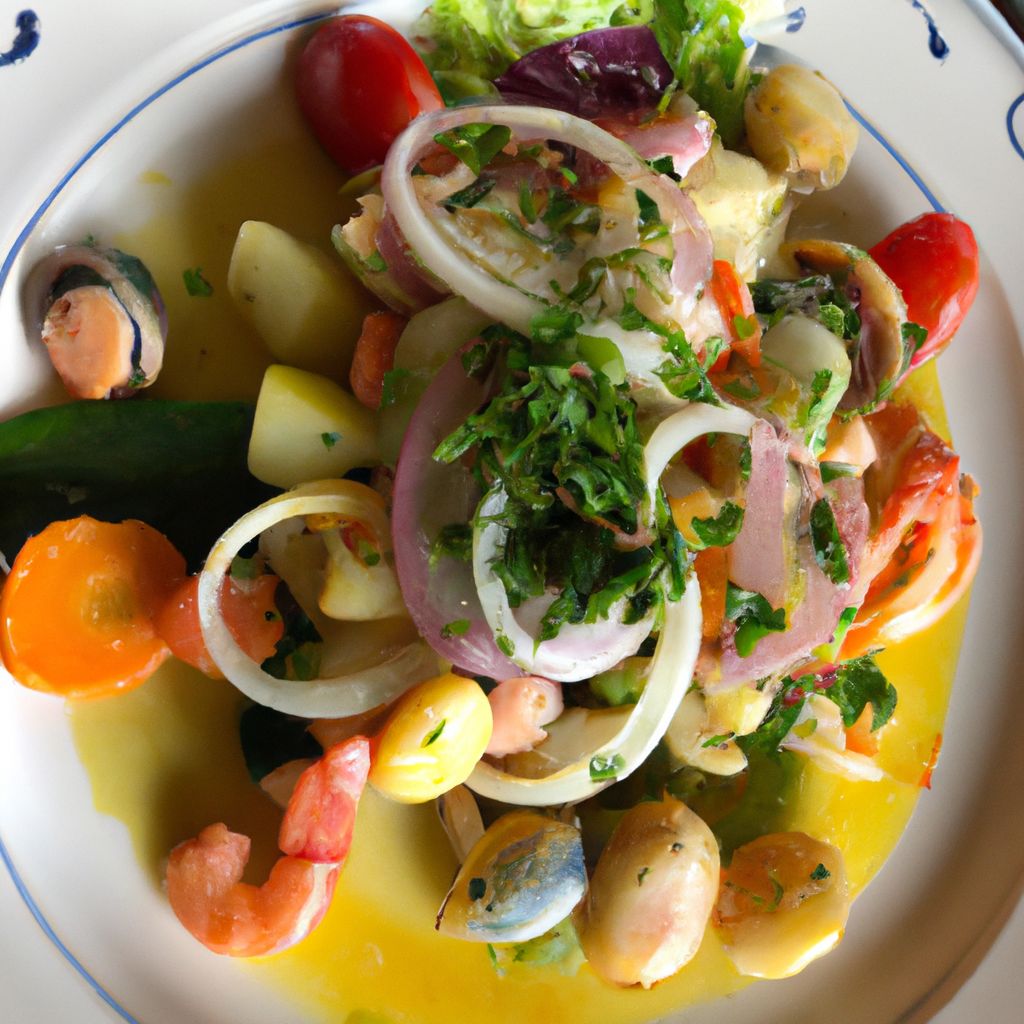 Receita de Salada de Frutos do Mar