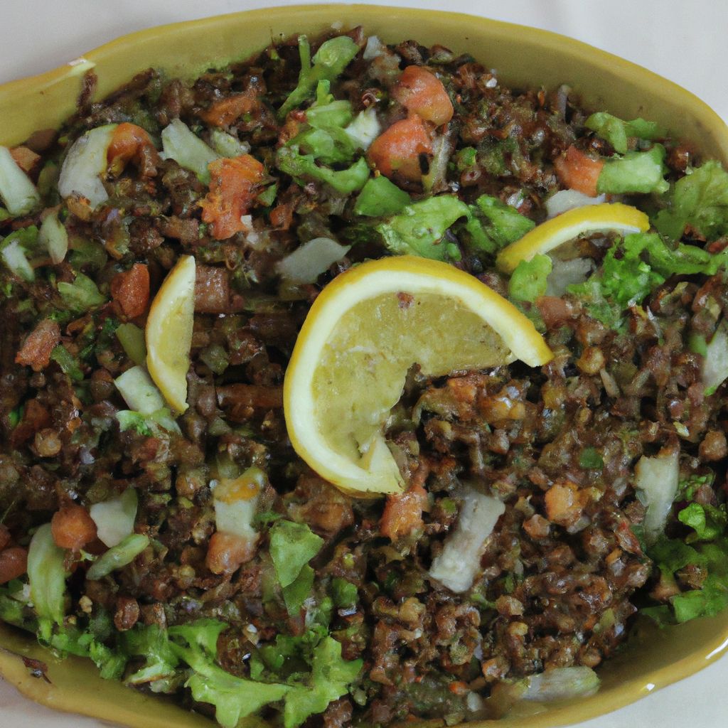 Salada árabe com lentilhas