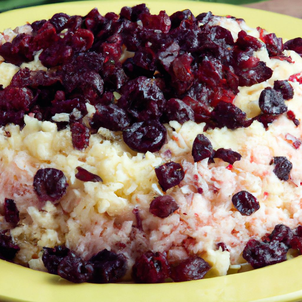 Salada de arroz selvagem com cranberries