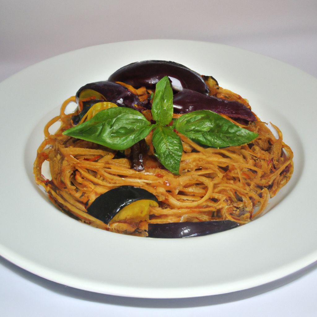 Spaghetti com berinjela